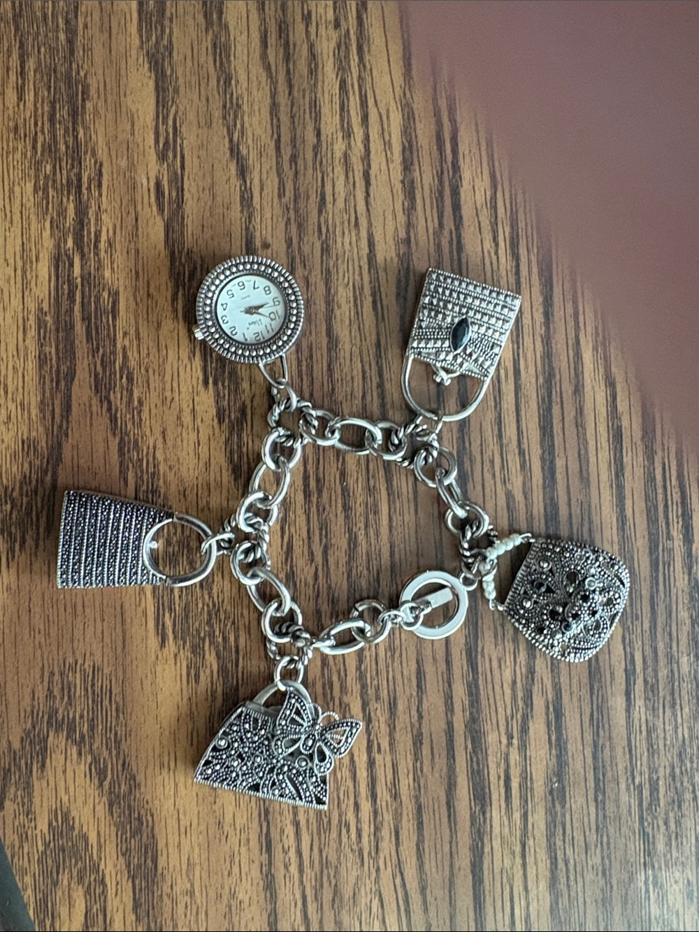 Fun purse watch. Some of the purses actually open to store tiny treasures!